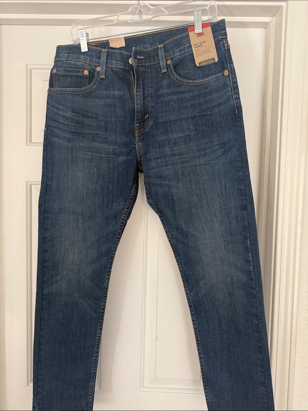Levi's 512 Slim Taper Jeans - Dark Blue with Red Patch